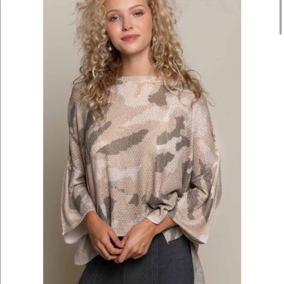 POL Camo Print Lightweight Sweater - Picture 10 of 16